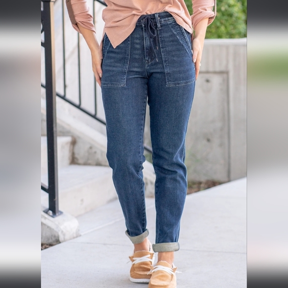 Judy Blue High Rise Double Cuffed Jogger - Picture 4 of 7